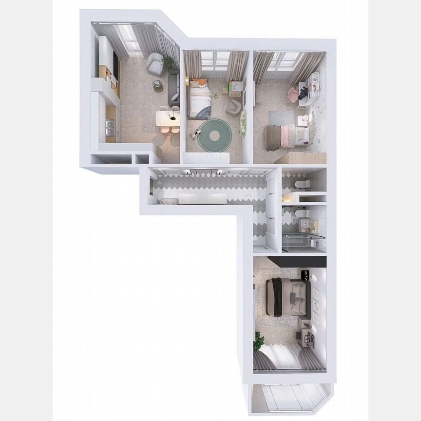 3-к. квартира, 90,5 м², 4/5 эт.