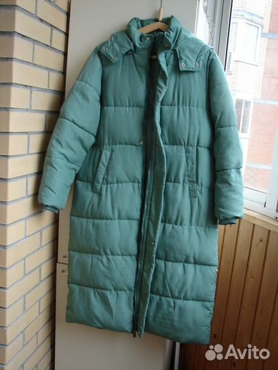 Пуховик женский зеленый