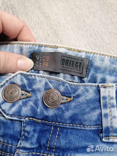 Шорты джинсовые с кружевом