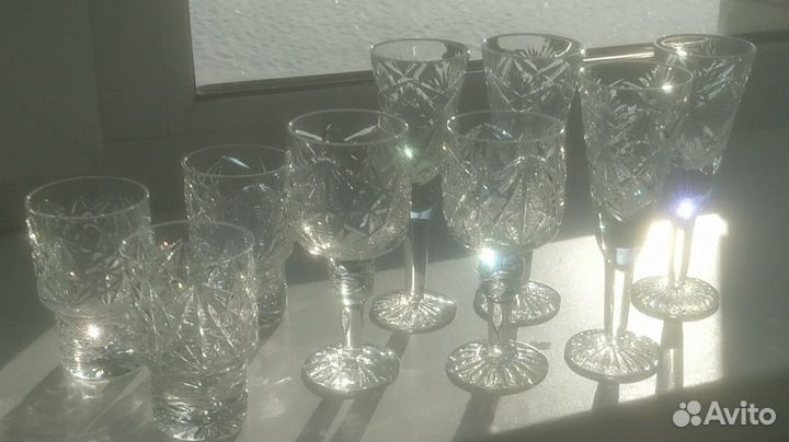 Хрустальные фужеры бокалы ссср,рюмки