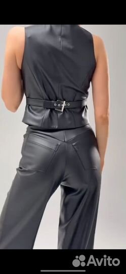 13 13 studio Кожаные брюки палаццо