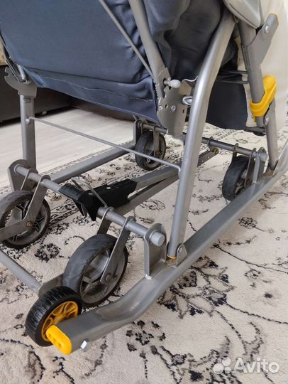 Детские санки коляска с колесами