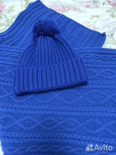 Шапка и шарф max mara и меховая павлопасад