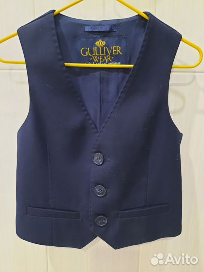Жилетка школьная синяя 122 для мальчика