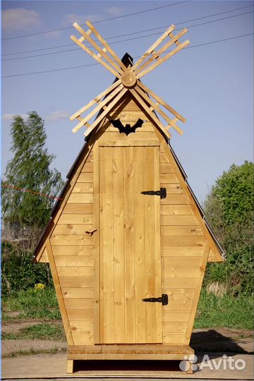 Дачный туалет деревянный HME557