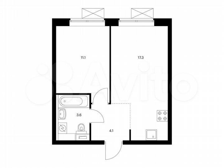 1-к. квартира, 36,1 м², 20/33 эт.