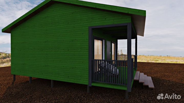 Каркасный Дачный домик 6х8