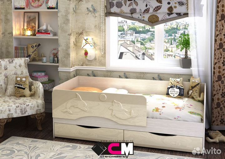 Кровать Алиса 1,8м ваниль