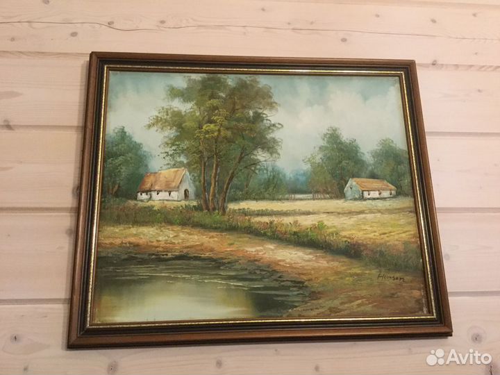 Картина - пейзаж Швеция 60- года