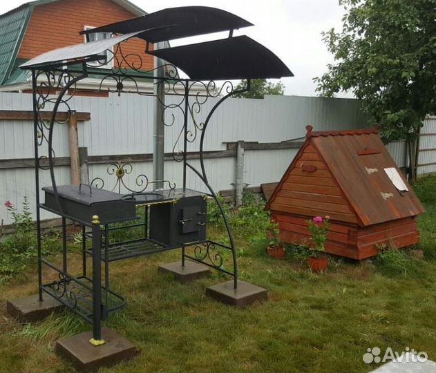 Мангал с печью