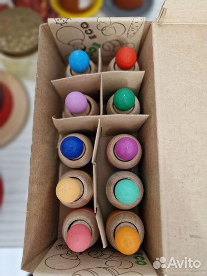 Деревянные игрушки бочата