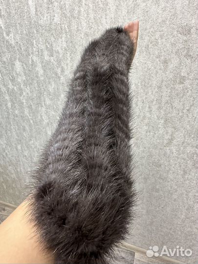 Меховая норковая повязка на голову новая