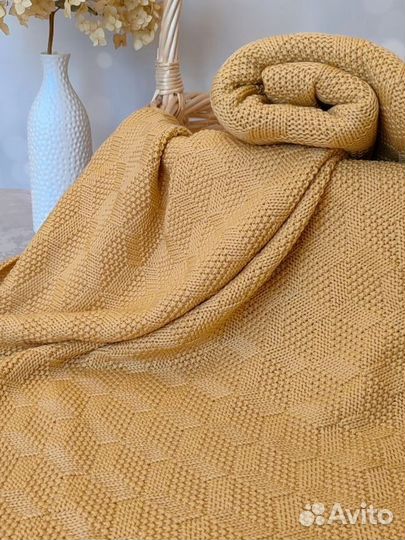 Плед детский вязаный