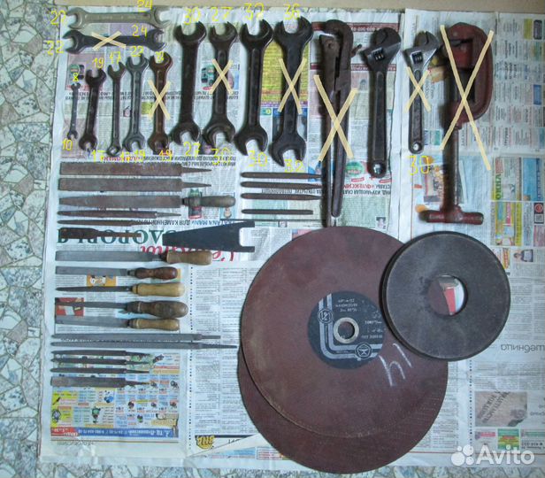 Гаечные рожковые ключи, горелка Г2-02, патрон,круг