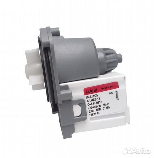 Насос askoll 40W 3 защ фишка назад RS0812 M325 тер
