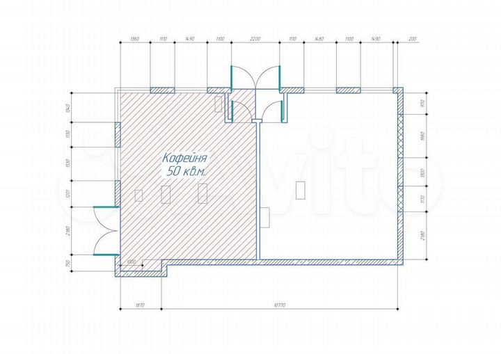 Торговое помещение в ЖК премиум-класса- 46-50-96м2