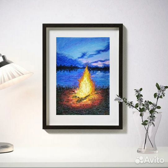 Картины рисунки масляной пастелью на бумаге