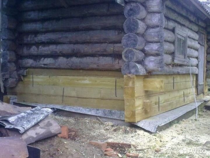 Ремонт фундамента и подъем дома