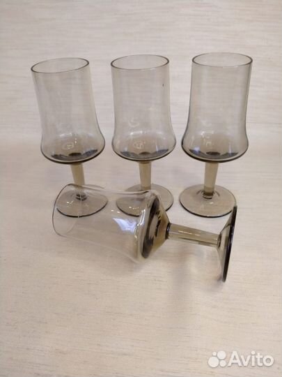 Рюмки на ножке дымчатое стекло СССР