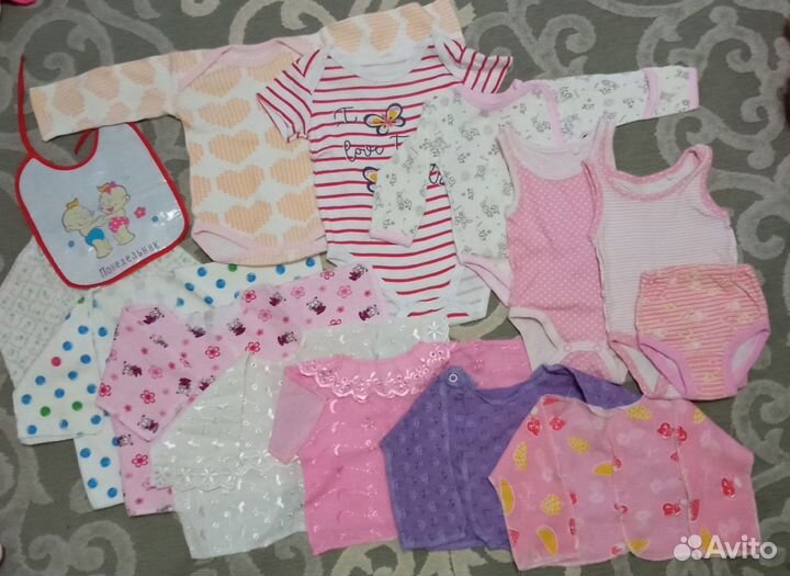 Вещи для новорождённых пакетом 50-68