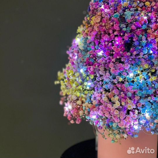 Елочка из гипсофилы Букет гиспофис Яркая зима