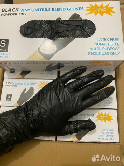 Перчатки нитриловые S