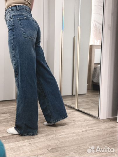 Джинсы женские широкие 40 42