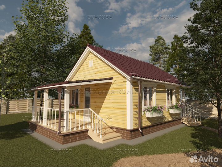 Каркасный дом-баня 6х9,5 метра /дб-105