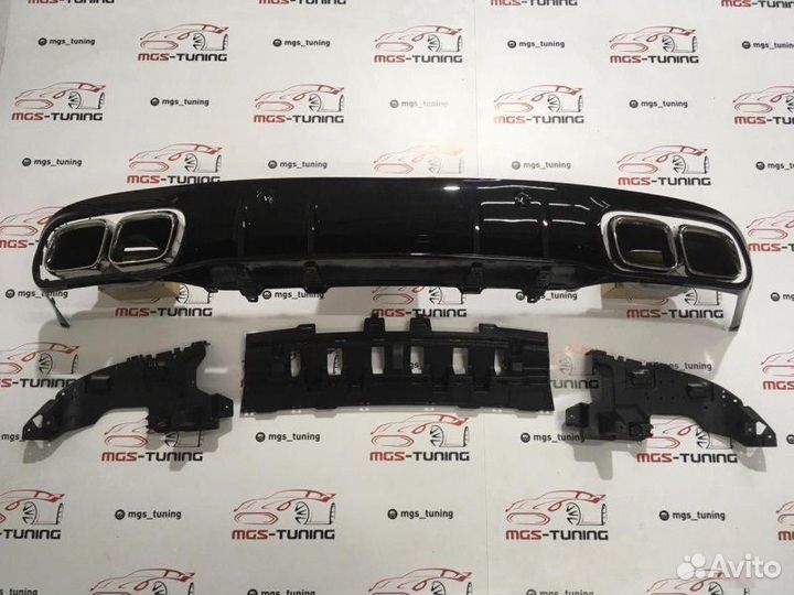 Диффузор + насадки Mercedes C-class С205 C63 купе