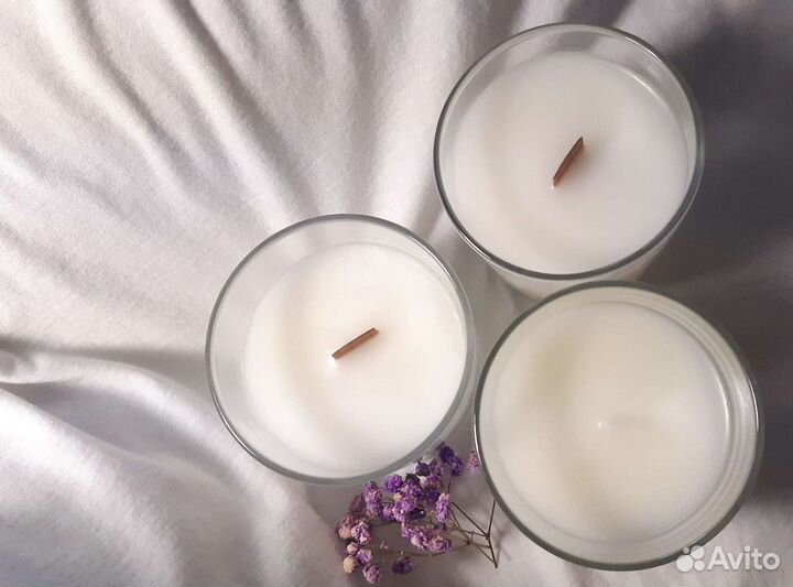 Свеча в стакане, подарочный набор