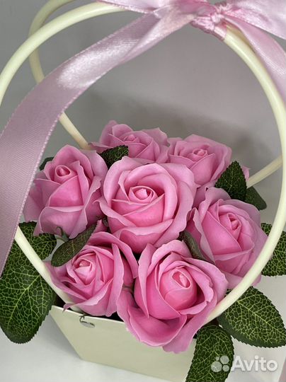 Букет на день матери(мыльные розы)
