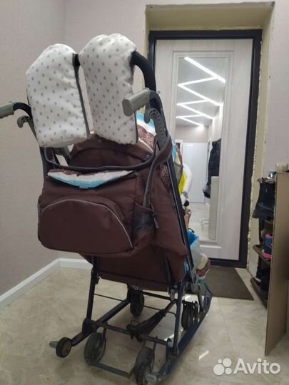 Детские санки коляска ника 7-3