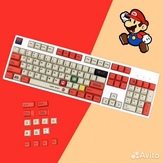 Кейкапы Марио для механической клавиатуры