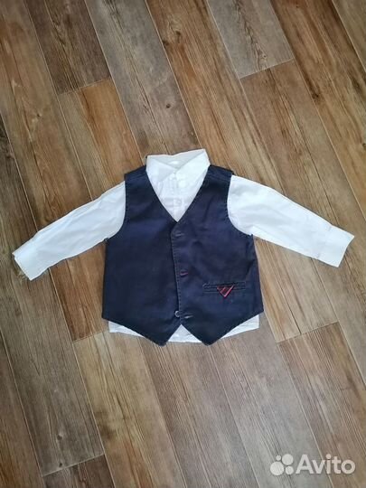 Рубашка белая с жилеткой нарядные