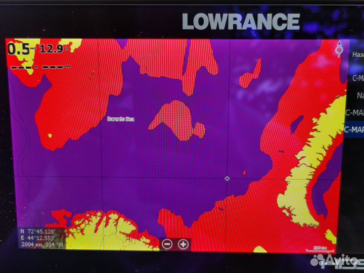 Карты глубин для C-MAP 202 (Белое, Баренцово море)