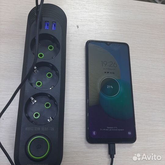 Удлинитель сетевой фильтр 2 м 3 розетки + 3 USB