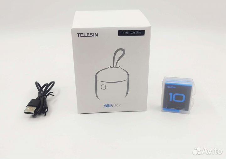 Зарядка GoPro 10/9 Telesin Allin и акб GoPro 10/9