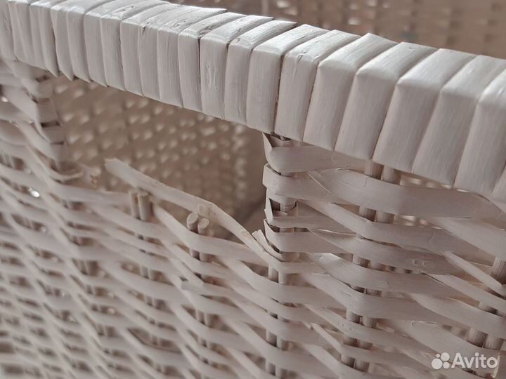 Корзина белая плетеная Икеа IKEA Бранэс