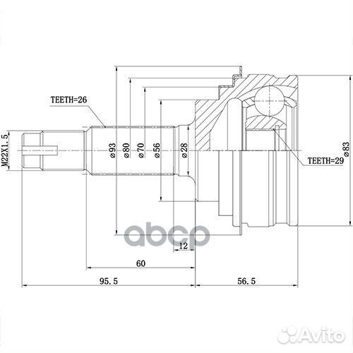 ШРУС наружный Z87013R Zikmar