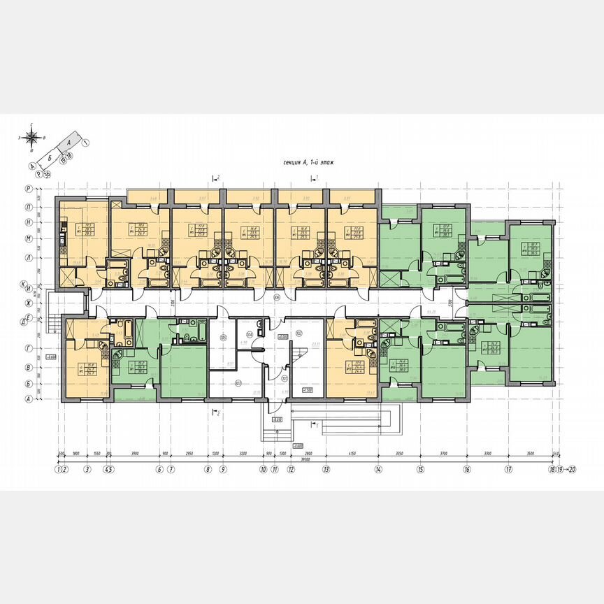 2-к. квартира, 40,5 м², 1/4 эт.