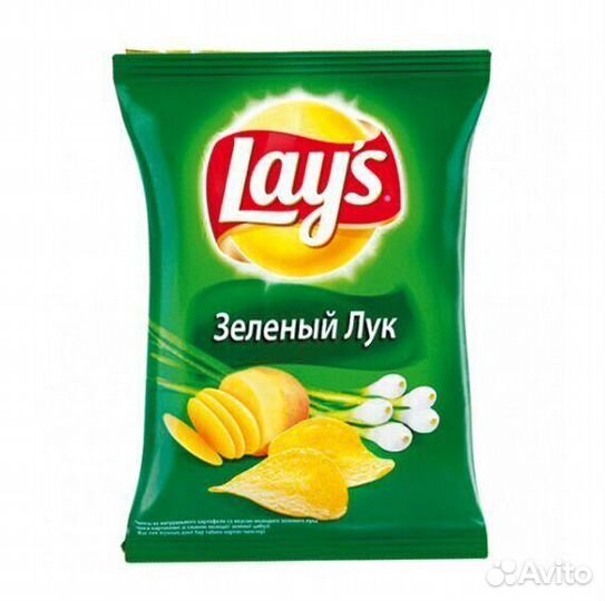 Чипсы LAY'S Зелёный Лук 81г (опт)