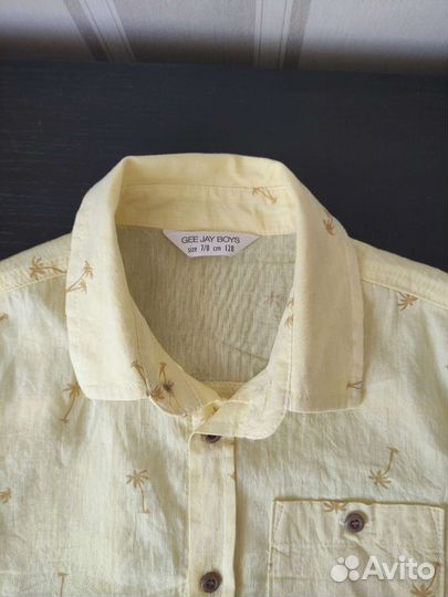 Рубашка летняя на мальчика. Рост 128 см