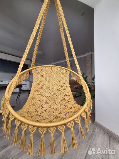 Подвесной гамак из макраме