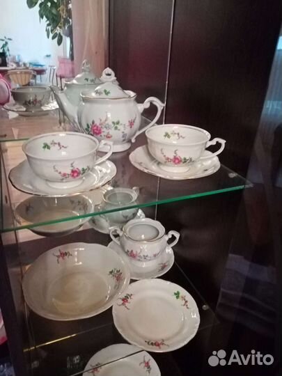 Сервиз Фарфор Chodziez Польша/Роза- Чайные пары
