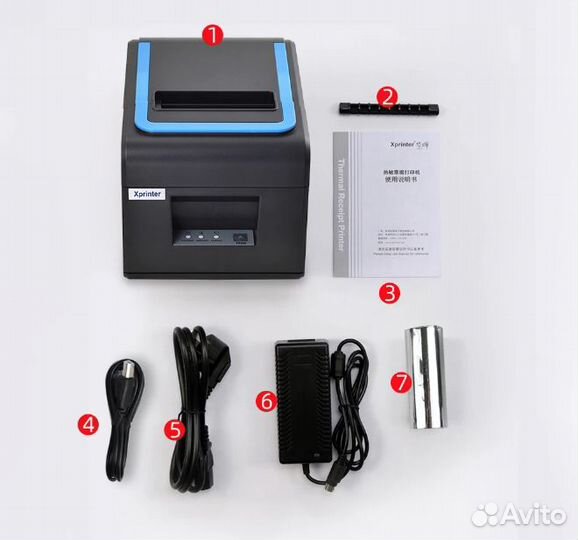 Принтер для печати чеков Xprinter H200L USB+Lan