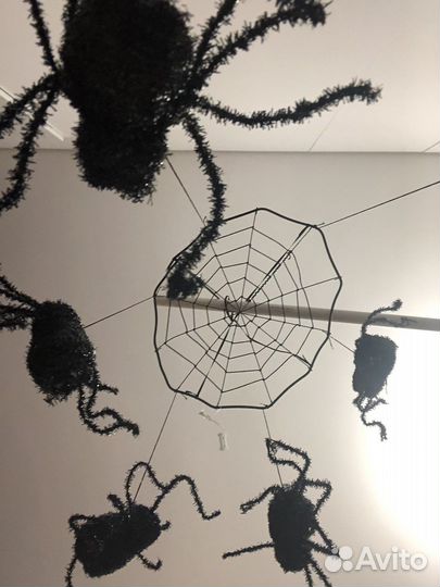 Украшение для интерьера паутина и пауки