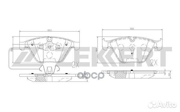 Колодки торм. диск. передн. BMW 3 (E90 E91 E92)