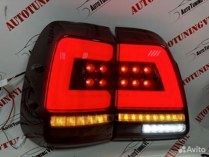 Стопы LED на Land Cruiser 100 В Стиле 300 (черные)