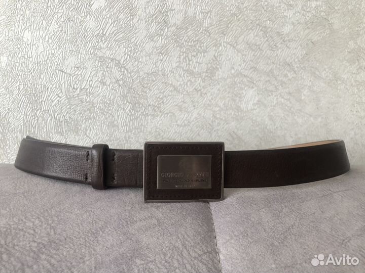 Ремень Armani оригинал коричневый Италия