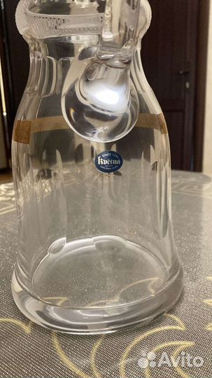 Хрустальный графин кувшин Богемия